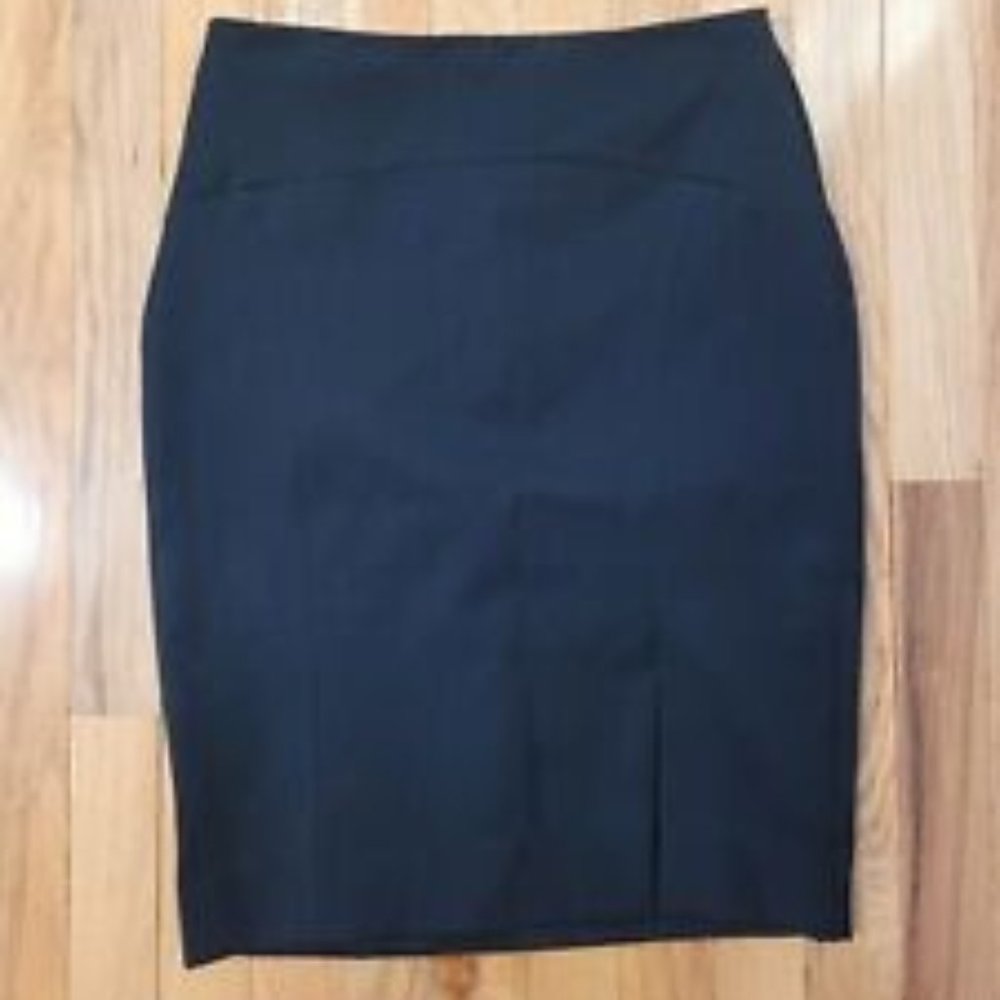 New York & Company Black Pencil Skirt w/ Slit ~ Size 0 ~ NEW w/o tags